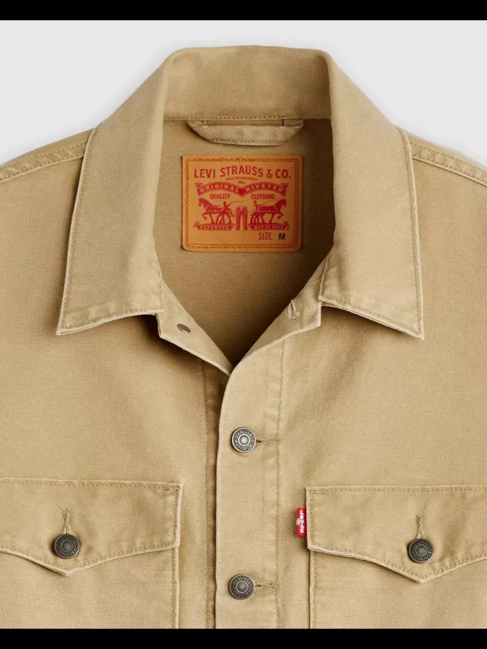 Levi's Men's Beige/Tan Denim Embarcadero Station Trucker Jacket - Picture 2 of 5